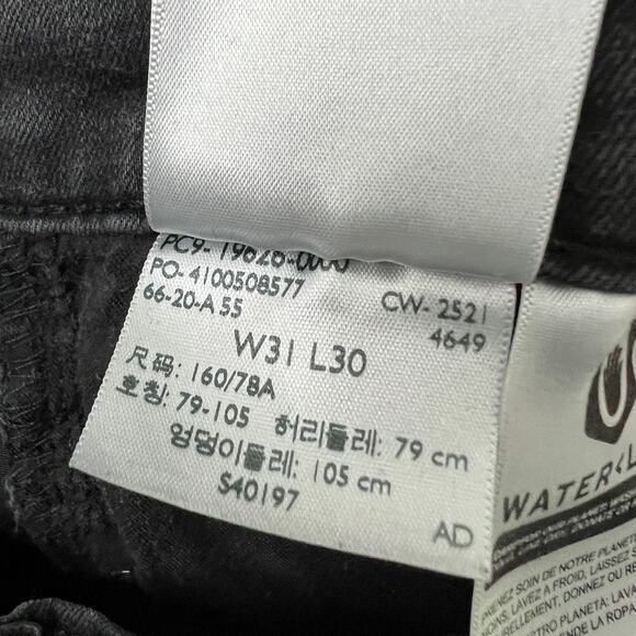 Levi's 31x30 Black 311 Shaping Skinny Jeans Stonewash High Rise - Picture 13 of 13